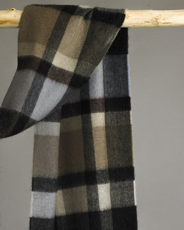 Picnic Blue Wide Cashmere Scarf